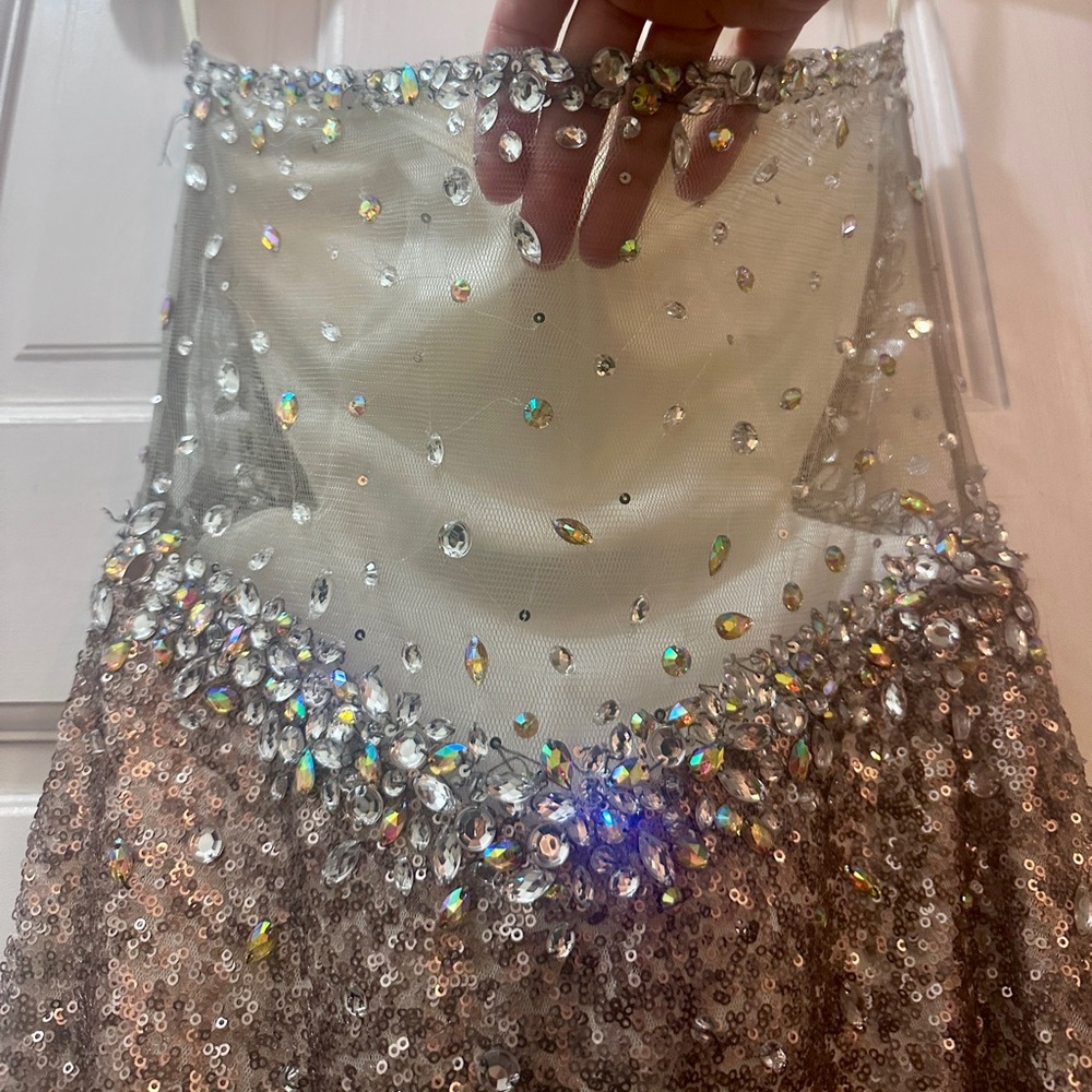 Vintage 90s JUMP APPAREL by Wendye Chaitin Sparkly Sequin Prom Dress Juniors 5/6
